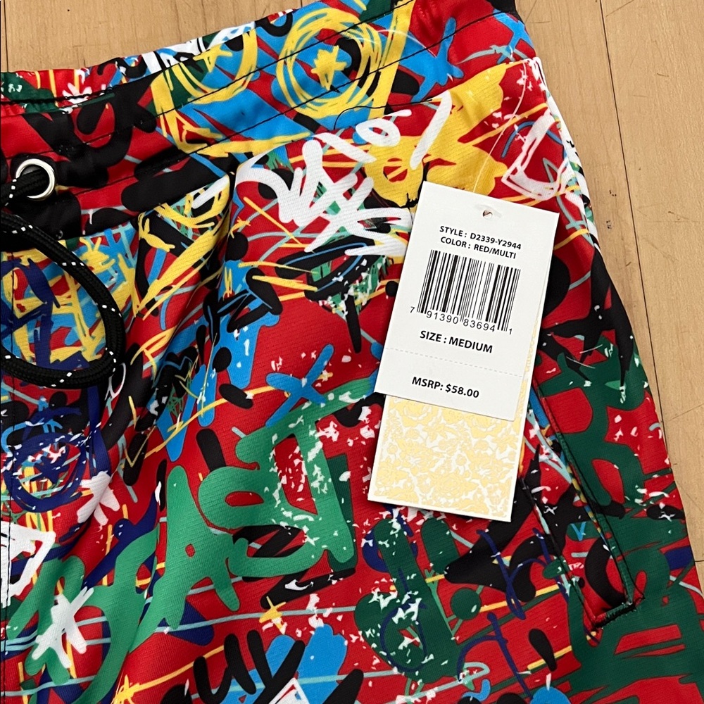 Vibrant Graphic Men's Athletic Shorts - Picture 2 of 7